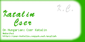 katalin cser business card